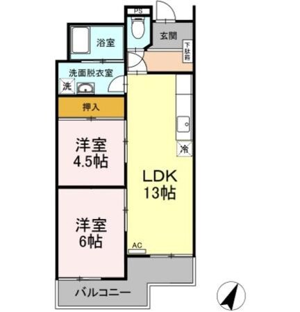 富田浜駅 徒歩7分 3階の物件間取画像